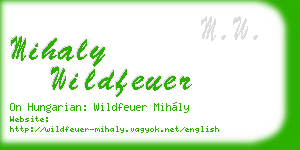 mihaly wildfeuer business card