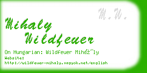 mihaly wildfeuer business card